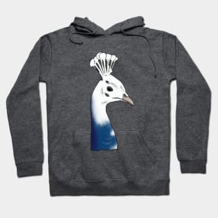 Leucistic Peacock Head Hoodie